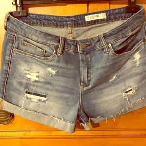 Cotton stretch denim shorts size 30 $59. $25